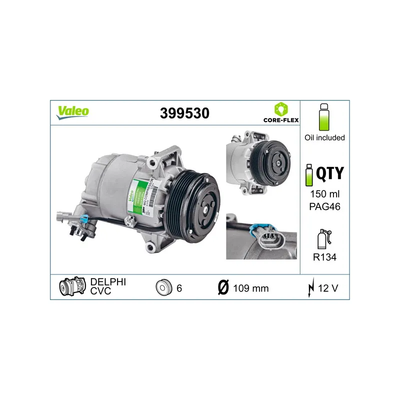 Compresseur, climatisation VALEO 399530