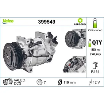 Compresseur, climatisation VALEO 399549