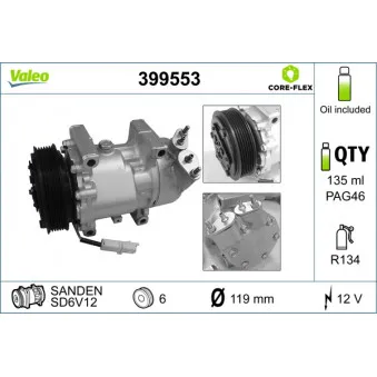 Compresseur, climatisation VALEO 399553