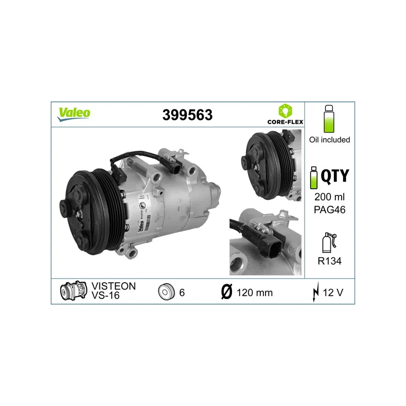 Compresseur, climatisation VALEO 399563