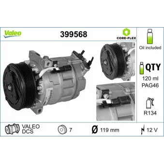 Compresseur, climatisation VALEO 399568
