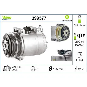 Compresseur, climatisation VALEO 399577