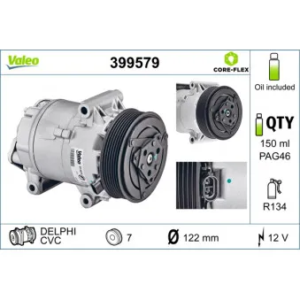 Compresseur, climatisation VALEO 399579