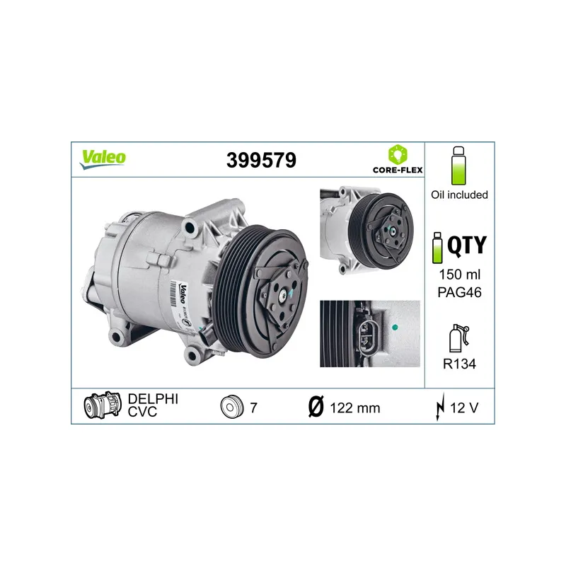 Compresseur, climatisation VALEO 399579