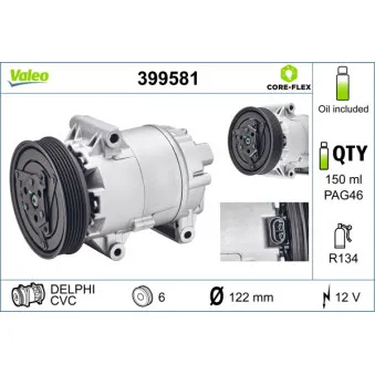 Compresseur, climatisation VALEO 399581