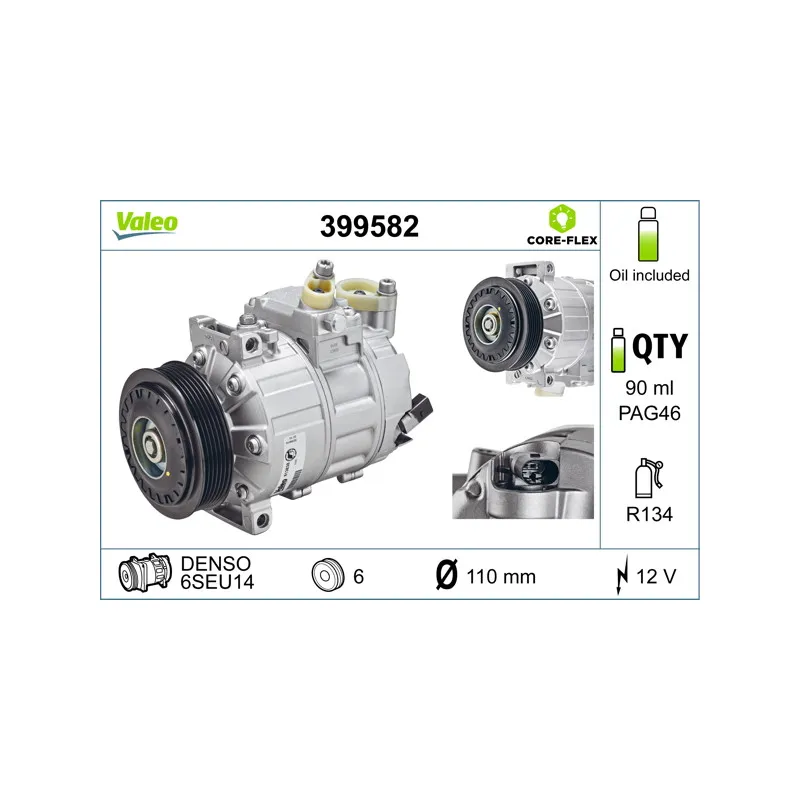 Compresseur, climatisation VALEO 399582