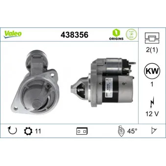 Démarreur VALEO 438356