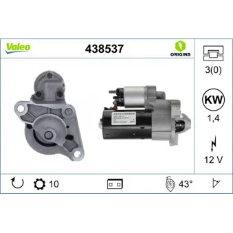 Démarreur VALEO 438537
