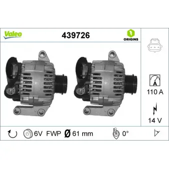 Alternateur VALEO 439726
