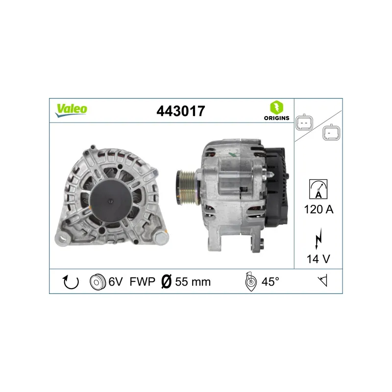 Alternateur VALEO 443017