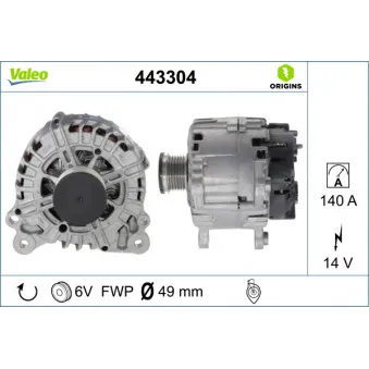 Alternateur VALEO 443304