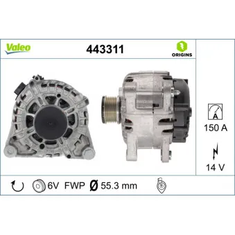 Alternateur VALEO 443311