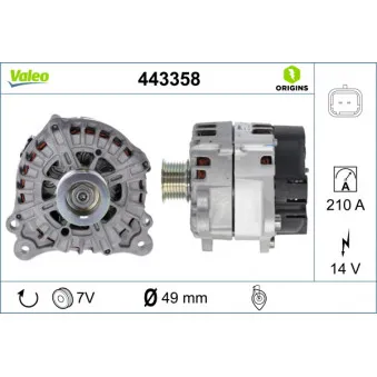 Alternateur VALEO 443358