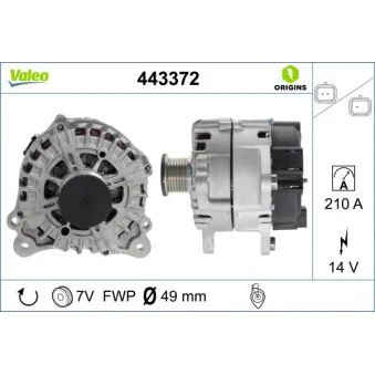 Alternateur VALEO 443372