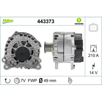 Alternateur VALEO 443373
