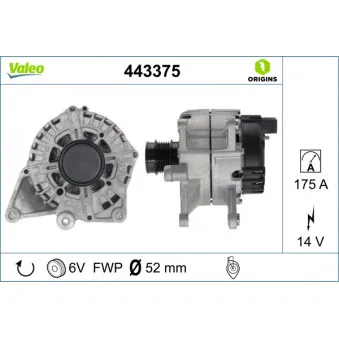 Alternateur VALEO 443375