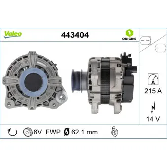 Alternateur VALEO 443404