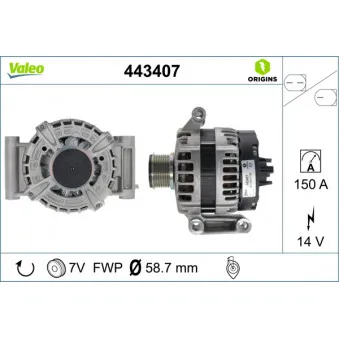 Alternateur VALEO 443407
