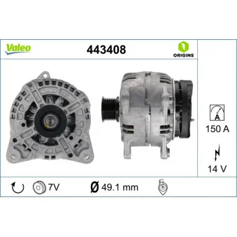 Alternateur VALEO 443408