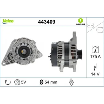 Alternateur VALEO 443409
