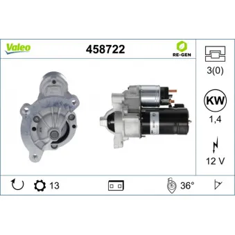 Démarreur VALEO 458722