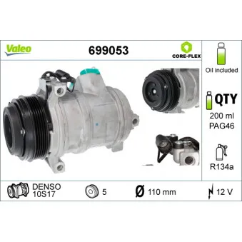 Compresseur, climatisation VALEO 699053