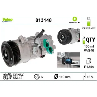 Compresseur, climatisation VALEO 813148
