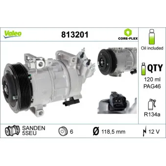Compresseur, climatisation VALEO 813201