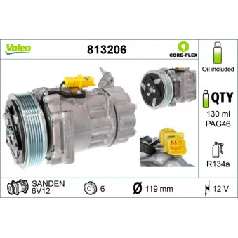 Compresseur, climatisation VALEO 813206