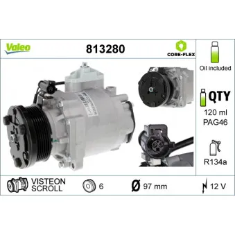 Compresseur, climatisation VALEO 813280