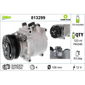 Compresseur, climatisation VALEO 813299