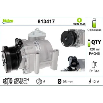 Compresseur, climatisation VALEO 813417