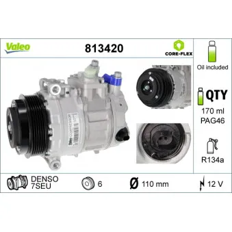 Compresseur, climatisation VALEO 813420