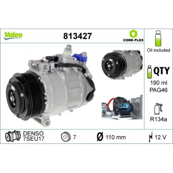 Compresseur, climatisation VALEO 813427