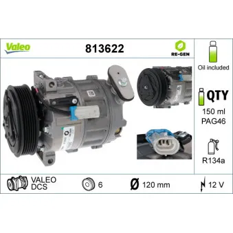 Compresseur, climatisation VALEO 813622