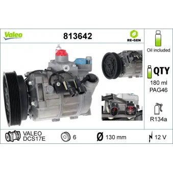 Compresseur, climatisation VALEO 813642