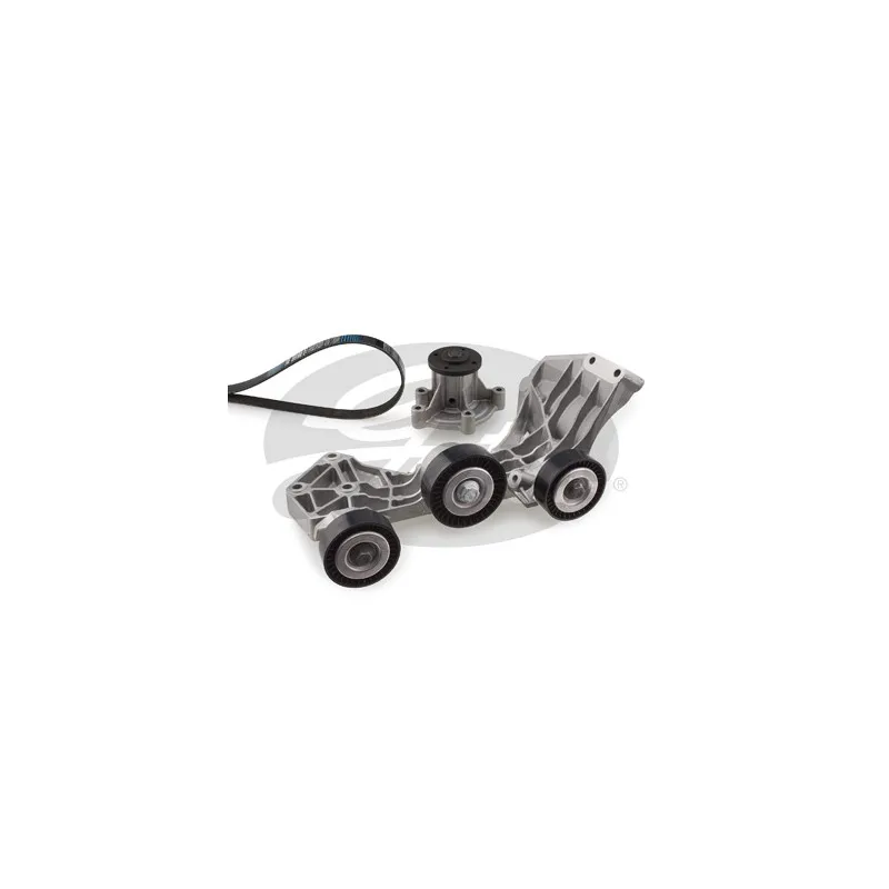 Pompe à eau+Jeu de courroie trapézoïdale à nervures GATES KP45PK1750