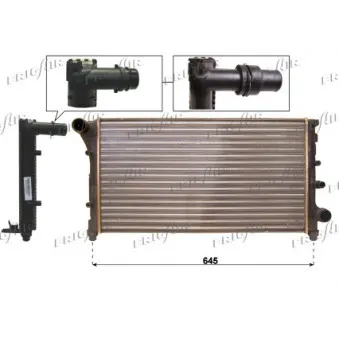 Radiateur, refroidissement du moteur FRIGAIR 0104.3118