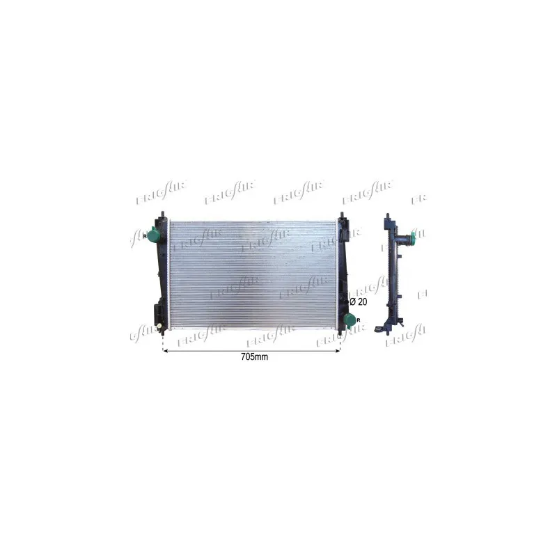 Radiateur, refroidissement du moteur FRIGAIR 0104.3128