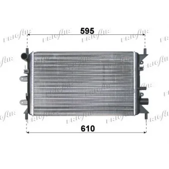 Radiateur, refroidissement du moteur FRIGAIR 0105.2035