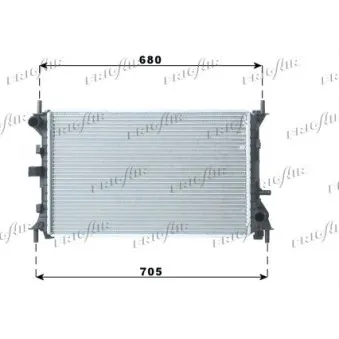 Radiateur, refroidissement du moteur FRIGAIR 0105.3048