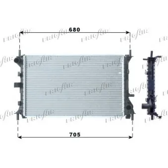 Radiateur, refroidissement du moteur FRIGAIR 0105.3067