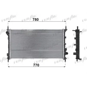 Radiateur, refroidissement du moteur FRIGAIR 0105.3101