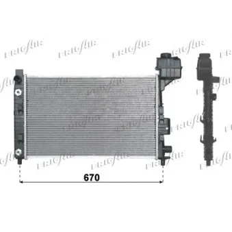 Radiateur, refroidissement du moteur FRIGAIR 0106.3005