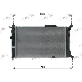 Radiateur, refroidissement du moteur FRIGAIR 0107.2037