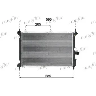 Radiateur, refroidissement du moteur FRIGAIR 0107.2038