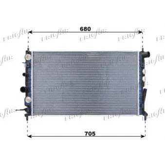Radiateur, refroidissement du moteur FRIGAIR 0107.3096