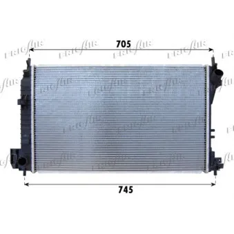 Radiateur, refroidissement du moteur FRIGAIR 0107.3102