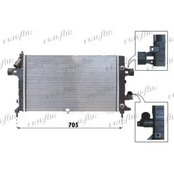 Radiateur, refroidissement du moteur FRIGAIR 0107.3116
