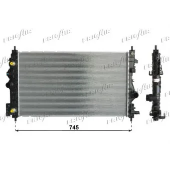 Radiateur, refroidissement du moteur FRIGAIR 0107.3121